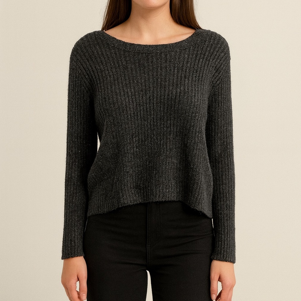 Women's Gray Sparkly Sweater